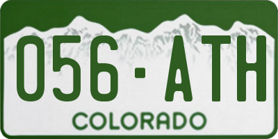 CO license plate 056ATH