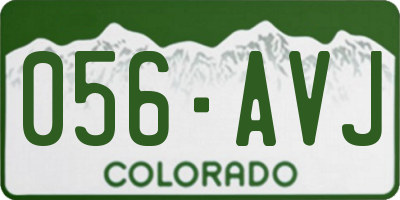 CO license plate 056AVJ