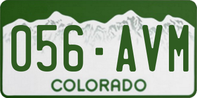 CO license plate 056AVM