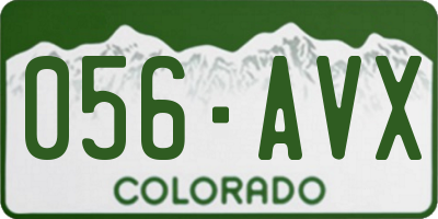 CO license plate 056AVX