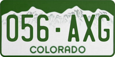 CO license plate 056AXG