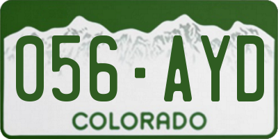 CO license plate 056AYD