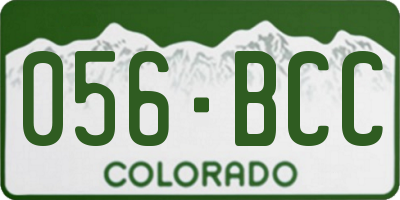 CO license plate 056BCC