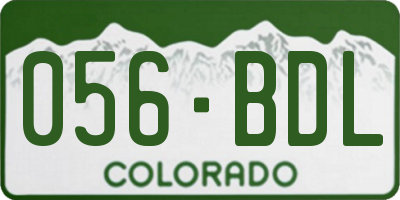 CO license plate 056BDL