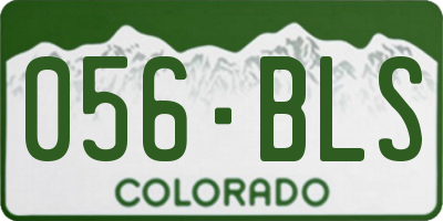 CO license plate 056BLS
