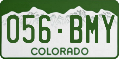 CO license plate 056BMY