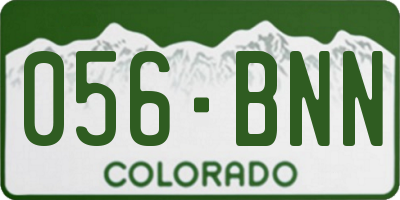 CO license plate 056BNN