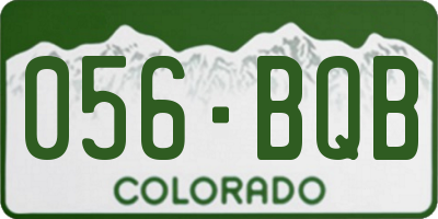 CO license plate 056BQB