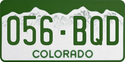 CO license plate 056BQD