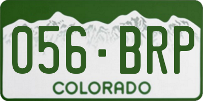 CO license plate 056BRP