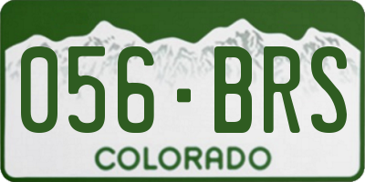CO license plate 056BRS