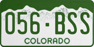 CO license plate 056BSS