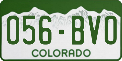 CO license plate 056BVO