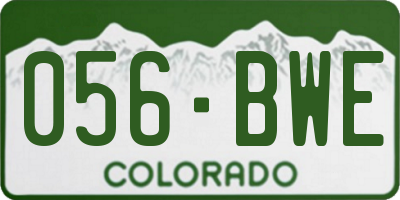 CO license plate 056BWE