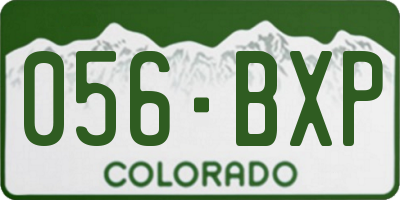 CO license plate 056BXP