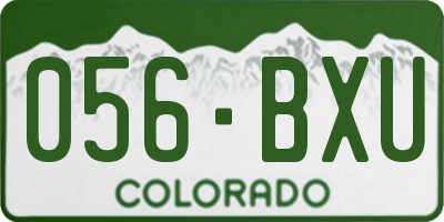 CO license plate 056BXU