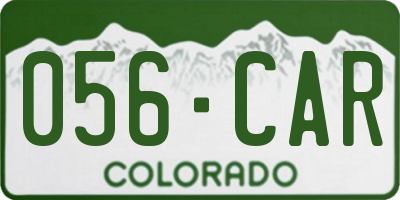 CO license plate 056CAR