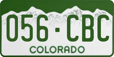 CO license plate 056CBC