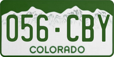 CO license plate 056CBY