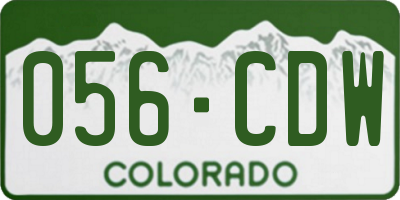 CO license plate 056CDW