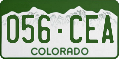 CO license plate 056CEA