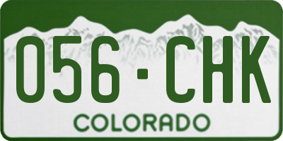 CO license plate 056CHK