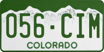 CO license plate 056CIM