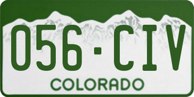 CO license plate 056CIV