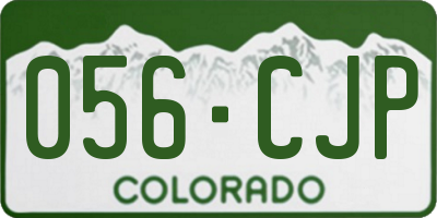 CO license plate 056CJP