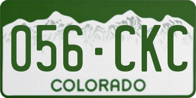 CO license plate 056CKC
