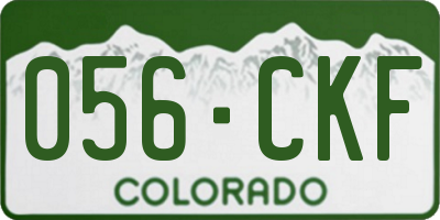 CO license plate 056CKF