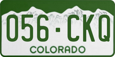 CO license plate 056CKQ
