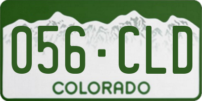 CO license plate 056CLD