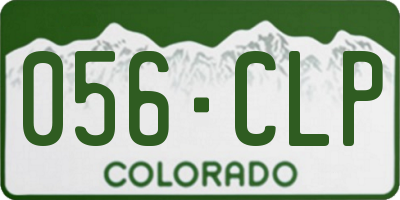 CO license plate 056CLP