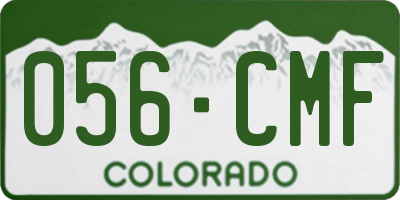 CO license plate 056CMF