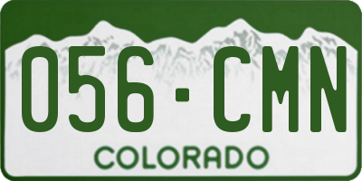 CO license plate 056CMN