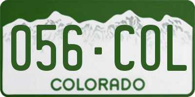 CO license plate 056COL
