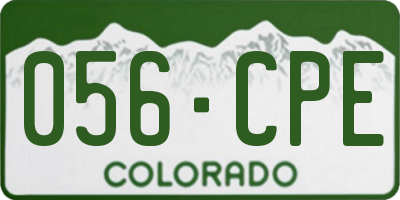 CO license plate 056CPE