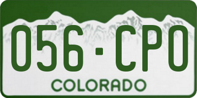 CO license plate 056CPO