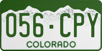 CO license plate 056CPY