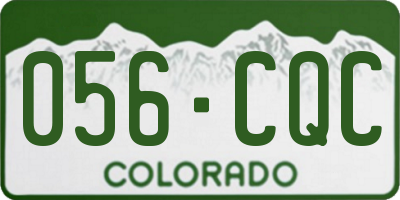CO license plate 056CQC