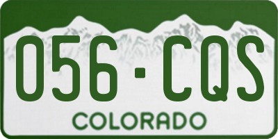 CO license plate 056CQS
