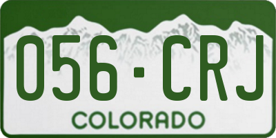 CO license plate 056CRJ