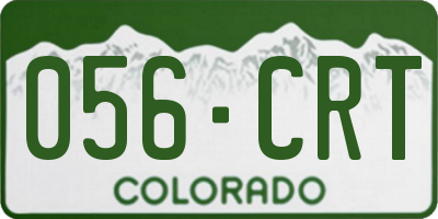 CO license plate 056CRT