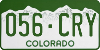 CO license plate 056CRY
