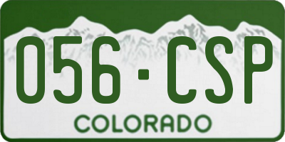 CO license plate 056CSP