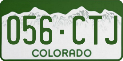 CO license plate 056CTJ