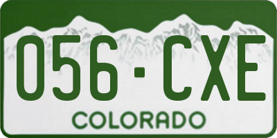 CO license plate 056CXE