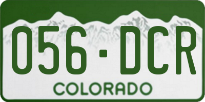 CO license plate 056DCR