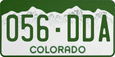 CO license plate 056DDA